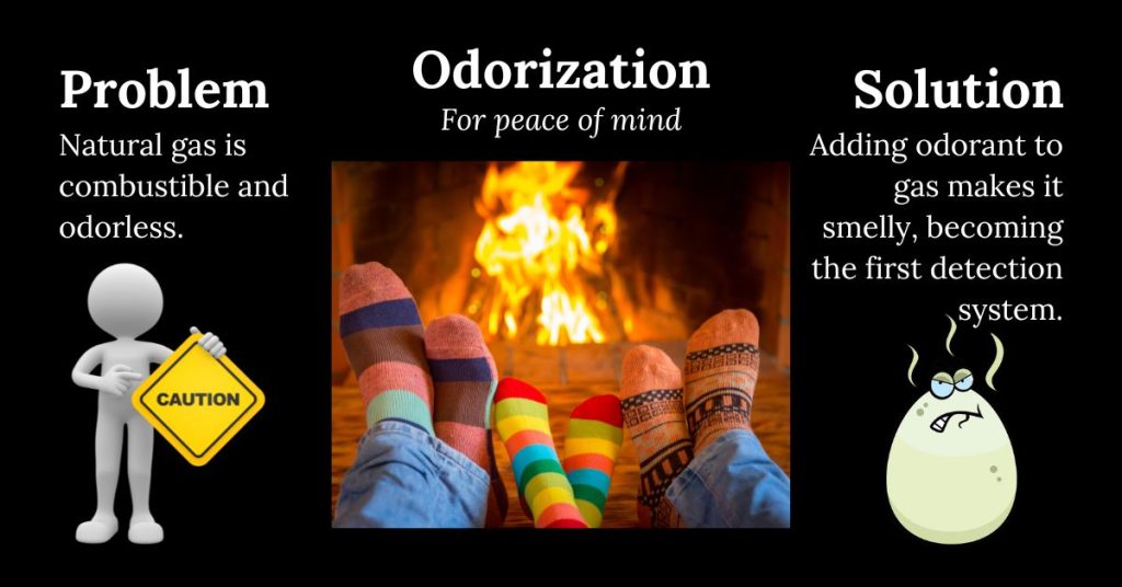 odorization creates rotten egg smell