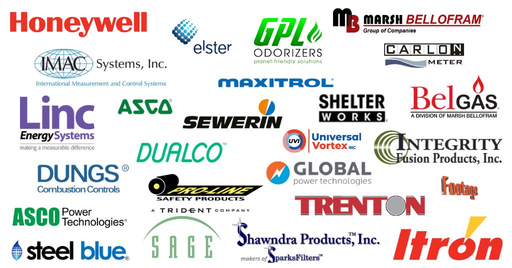 Logos of Linc Energy Systems' strategic manufacturing partners including Belgas, GPL Odorizers, and Honeywell